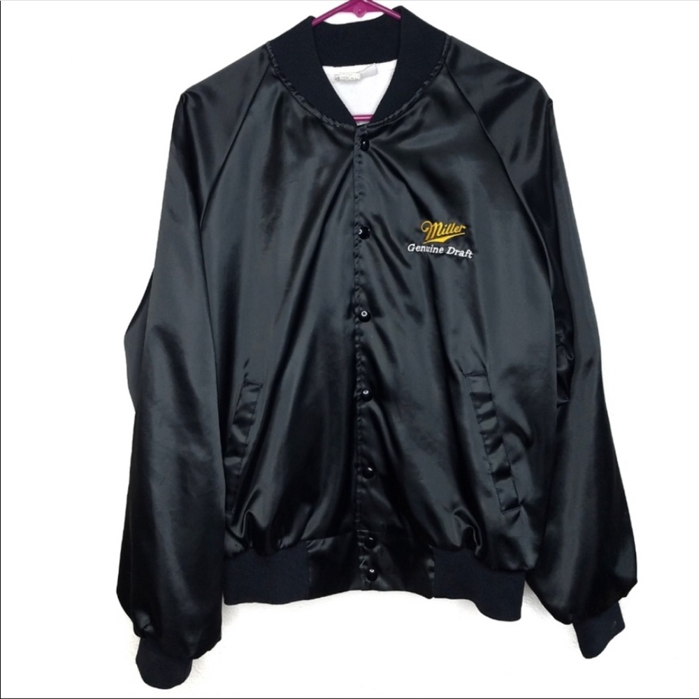 Men’s Miller Genuine draft Bomber jacket in size M
